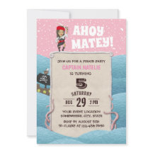 Pirate Girl Octopus Ahoy Matey Birthday Party