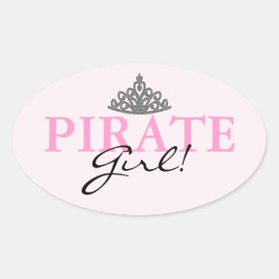 Pirate Girl! Oval Sticker