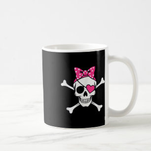 Pirate Girl Skull Heart Outfit Toddler Valentine P Coffee Mug