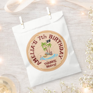 Pirate Girl Treasure Map Fun Birthday Party Favour Bag