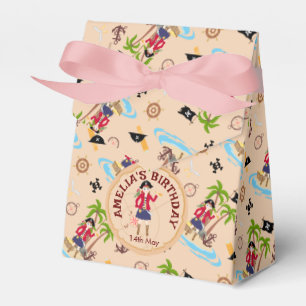 Pirate Girl Treasure Map Fun Birthday Party Favour Box
