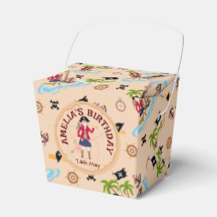 Pirate Girl Treasure Map Fun Birthday Party Favour Box