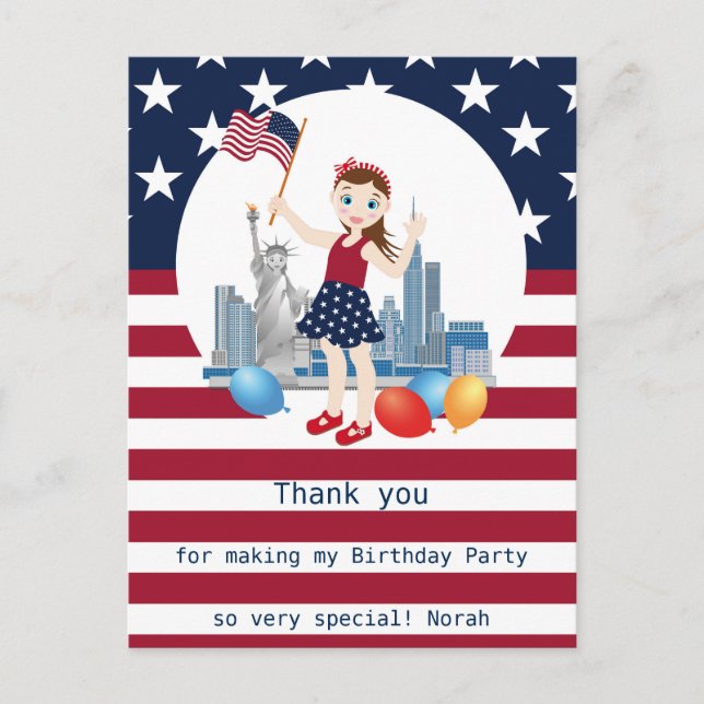 Pirate Girl Treasure Map Fun Birthday Party Postcard (Front)