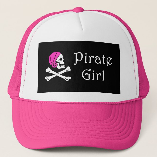 Pirate Girl Trucker Hat (Front)