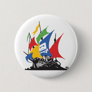 Pirate Google 6 Cm Round Badge