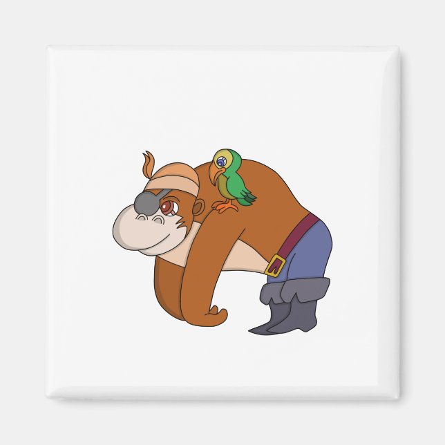 Pirate Gorilla Magnet (Front)
