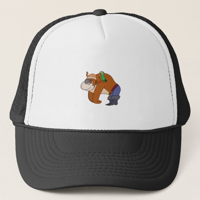 Pirate Gorilla Trucker Hat (Front)