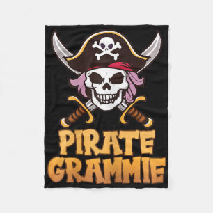 Pirate Grammie Funny Captain Grandma Halloween Cos Fleece Blanket