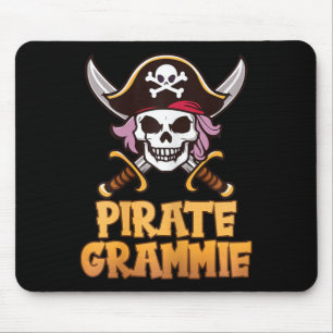 Pirate Grammie Funny Captain Grandma Halloween Cos Mouse Pad