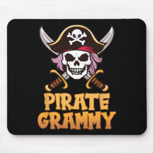 Pirate Grammy Captain Matching Grandma Halloween C Mouse Pad