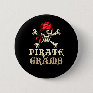 Pirate Grams Skull Costume Halloween Funny 6 Cm Round Badge