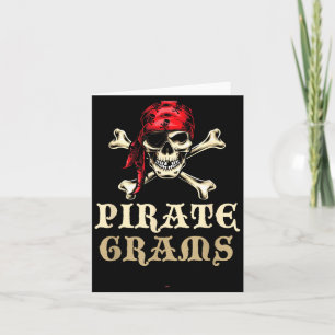 Pirate Grams Skull Costume Halloween Funny Card