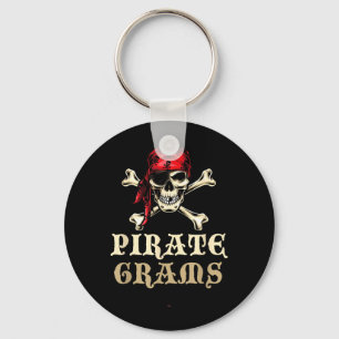 Pirate Grams Skull Costume Halloween Funny Key Ring