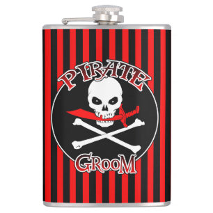 Pirate Groom Flask