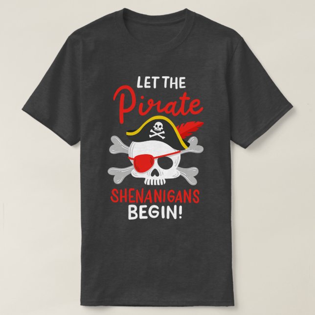 Pirate Halloween Pirate Themed T-Shirt (Design Front)