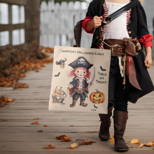 Pirate Halloween Trick or Treat Candy Tote Bag