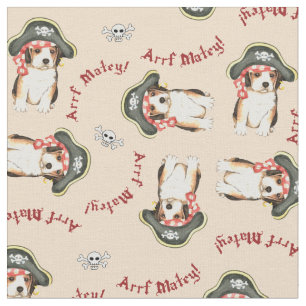 Pirate Hat Beagle Fabric