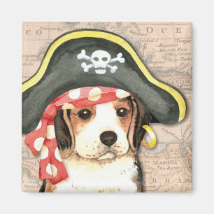 Pirate Hat Beagle Magnet
