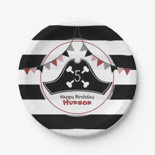 Pirate Hat Birthday Paper Plate