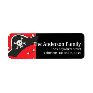 Pirate Hat Return Address Labels