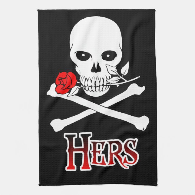 Pirate Hers Tea Towel (Vertical)