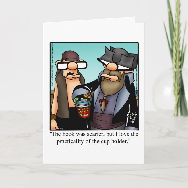 Pirate Humour Blank Greeting Card (Front)