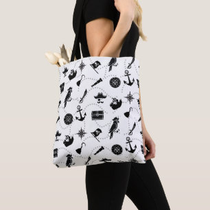 Pirate Icons Tote Bag   Halloween Trick or Treat