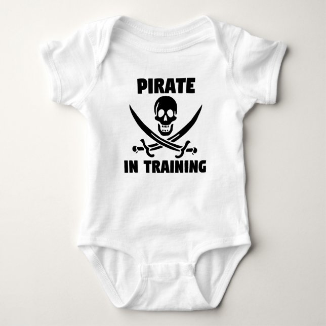 Pirate In Training Baby Bodysuit (Front)