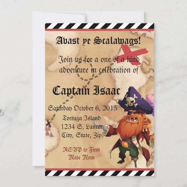 Pirate Invite 5x7 (Front)