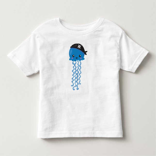 Pirate Jellyfish, Cute Jellyfish, Little Jellyfish Toddler T-Shirt (Front)