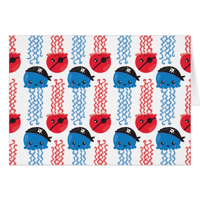 Pirate Jellyfish, Jellyfish Pattern, Sea Animals (Front Horizontal)