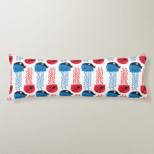 Pirate Jellyfish, Jellyfish Pattern, Sea Animals Body Cushion