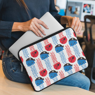 Pirate Jellyfish, Jellyfish Pattern, Sea Animals Laptop Sleeve