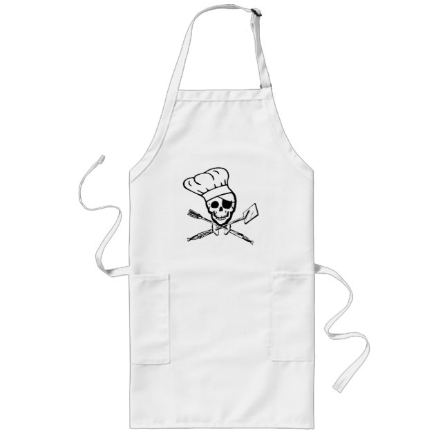 Pirate Jolly Roger Chef or Barbecue Apron (Front)