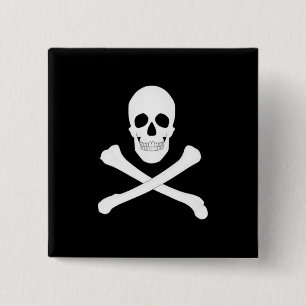 Pirate (Jolly Roger) Flag 15 Cm Square Badge