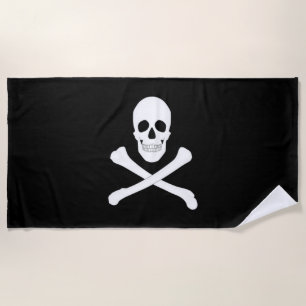 Pirate (Jolly Roger) Flag Beach Towel