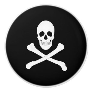 Pirate (Jolly Roger) Flag Ceramic Knob