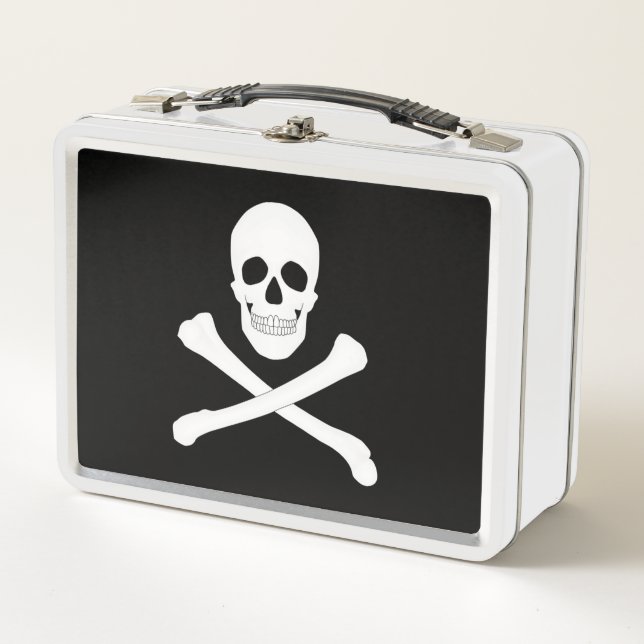 Pirate (Jolly Roger) Flag Metal Lunch Box (Front)