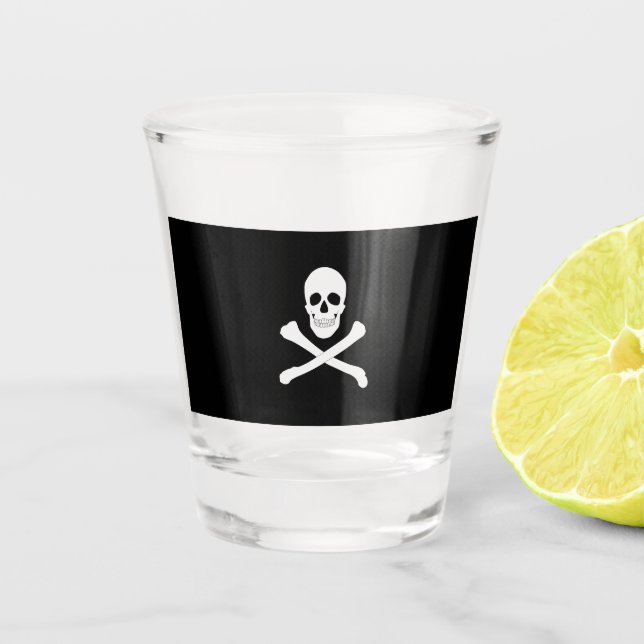 Pirate (Jolly Roger) Flag Shot Glass (Front)