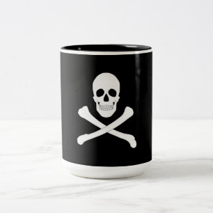 Pirate (Jolly Roger) Flag Two-Tone Coffee Mug
