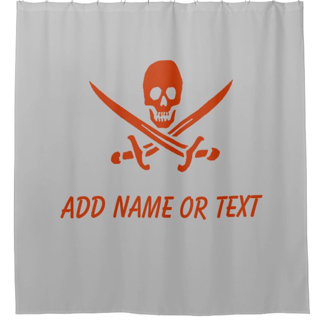Pirate Jolly Roger Shower Curtain (Front)