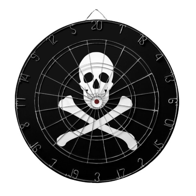 Pirate (Jolly Roger) (Skull and Crossbones) Dartboard (Front)