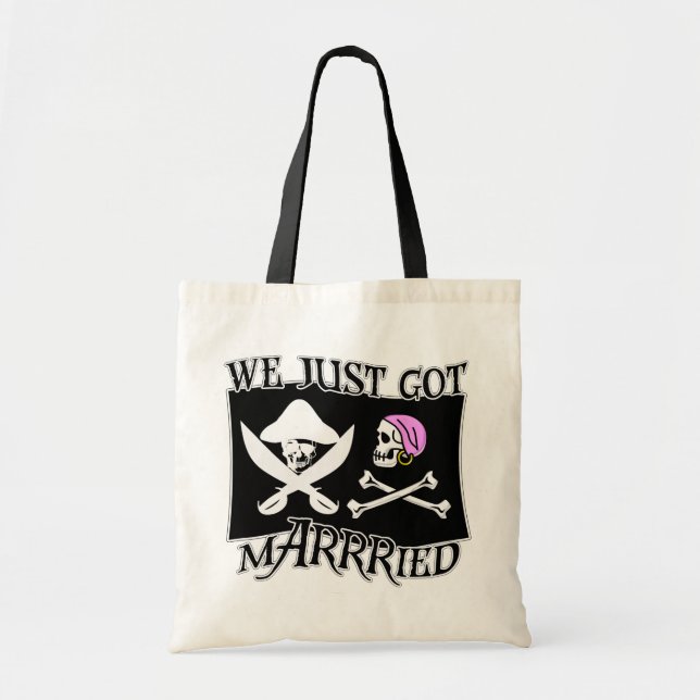 Pirate Just Married Tote Bag (Front)