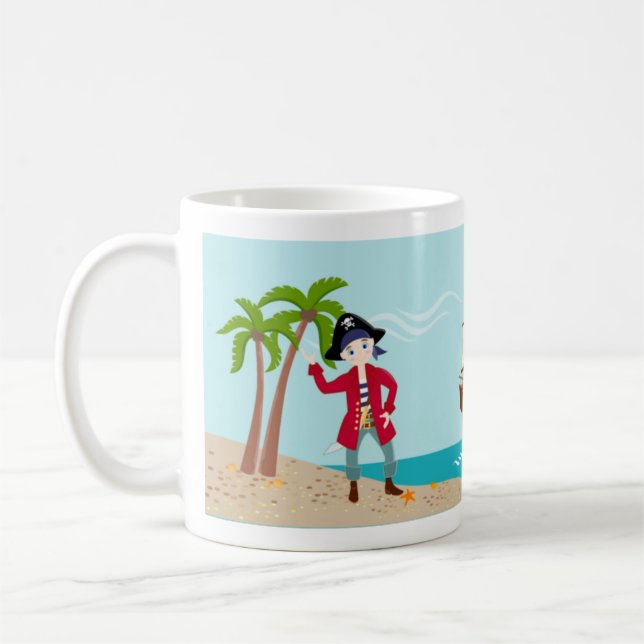 Pirate kid birthday party coffee mug (Left)