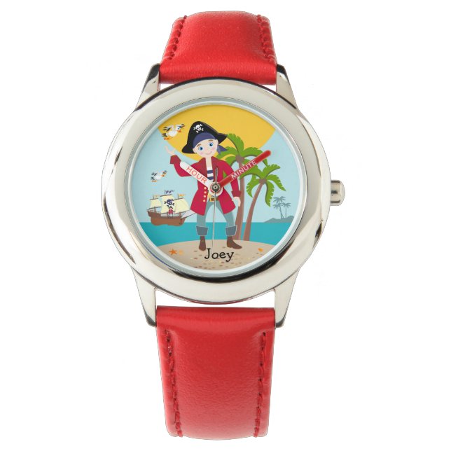 Pirate kid birthday party watch (Front)