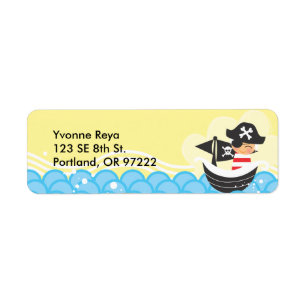 Pirate Kid Return Address Label