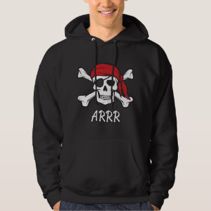 Pirate Kids or Adults Crossbones and Skull T Hoodie