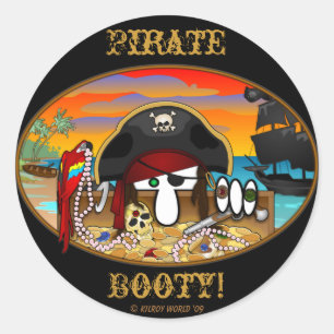 Pirate Kilroy Booty Sticker