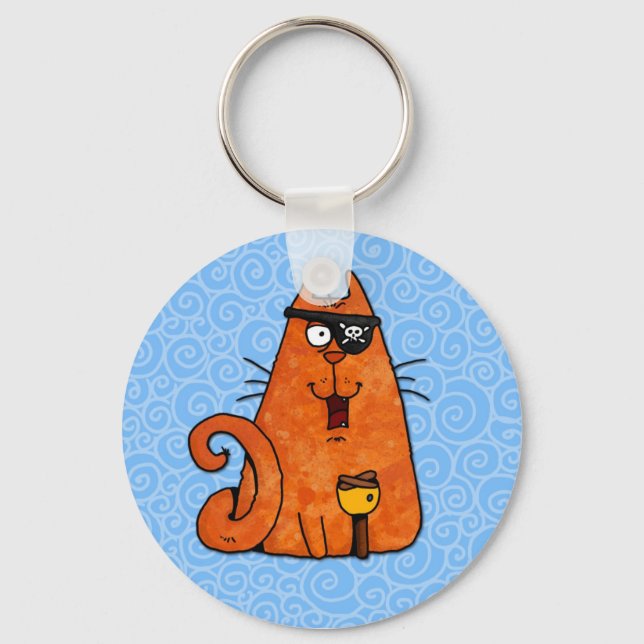 pirate kitty key ring (Front)