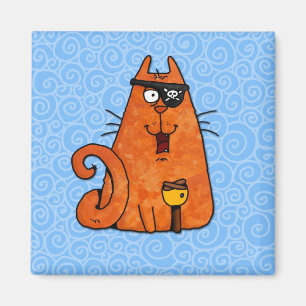 pirate kitty magnet